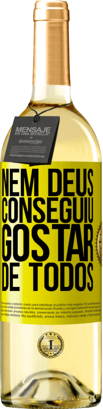 29,95 € Envio grátis | Vinho branco Edição WHITE Nem Deus conseguiu gostar de todos Etiqueta Amarela. Etiqueta personalizável Vinho jovem Colheita 2025 Verdejo