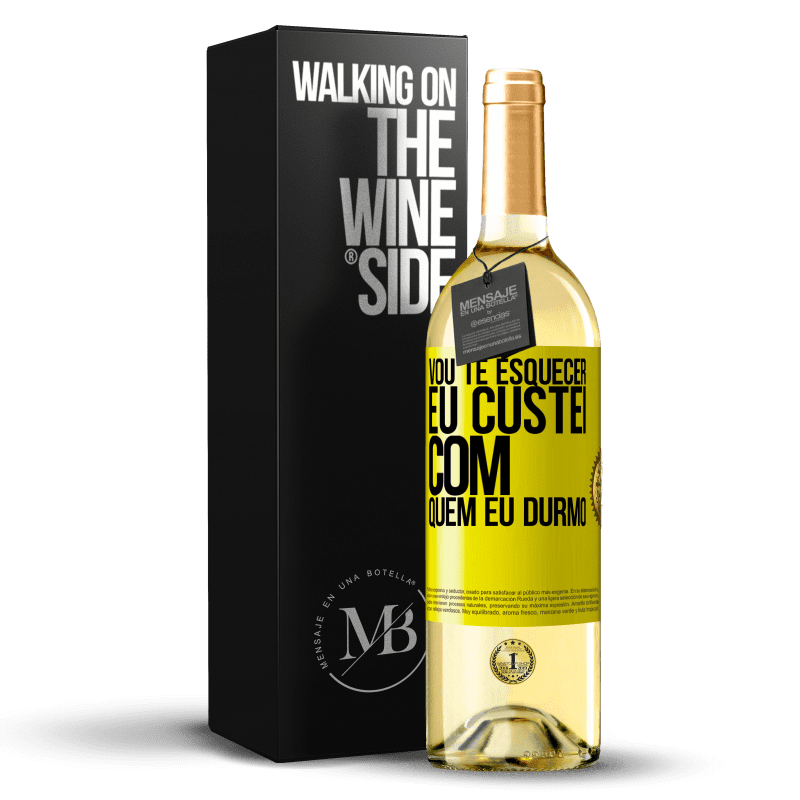 29,95 € Envio grátis | Vinho branco Edição WHITE Vou te esquecer, eu custei com quem eu durmo Etiqueta Amarela. Etiqueta personalizável Vinho jovem Colheita 2024 Verdejo