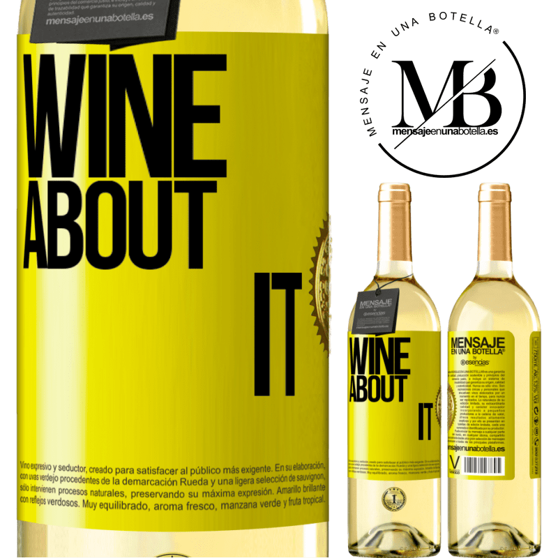 29,95 € Free Shipping | White Wine WHITE Edition Wine about it Yellow Label. Customizable label Young wine Harvest 2022 Verdejo