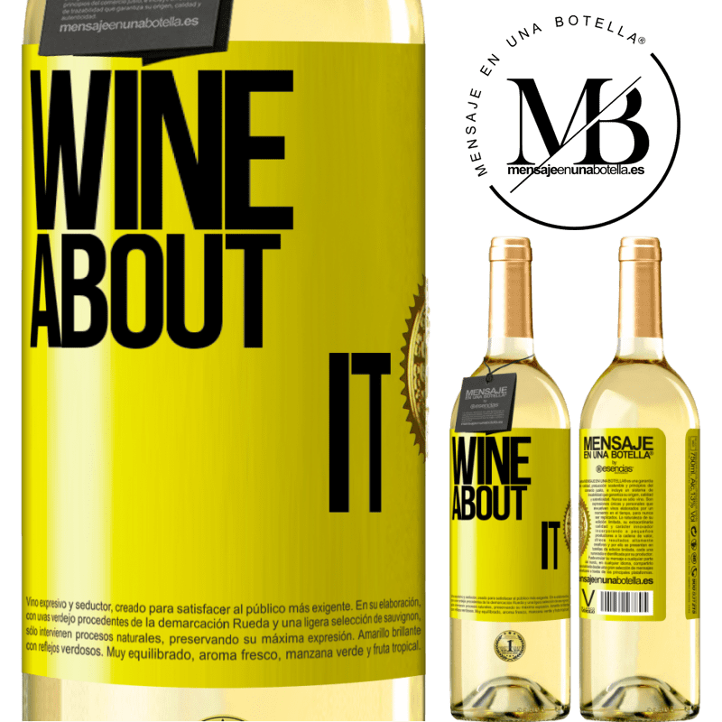 29,95 € Free Shipping | White Wine WHITE Edition Wine about it Yellow Label. Customizable label Young wine Harvest 2024 Verdejo