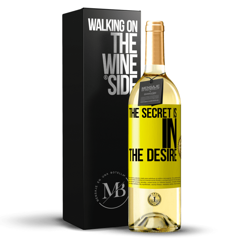 29,95 € Бесплатная доставка | Белое вино Издание WHITE Секрет в желании Желтая этикетка. Настраиваемая этикетка Молодое вино Урожай 2023 Verdejo