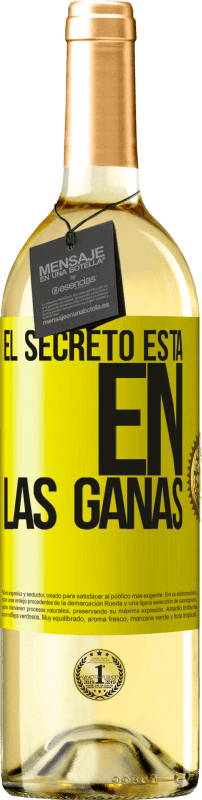 29,95 € | Vino Blanco Edición WHITE El secreto está en las ganas Etiqueta Amarilla. Etiqueta personalizable Vino joven Cosecha 2023 Verdejo