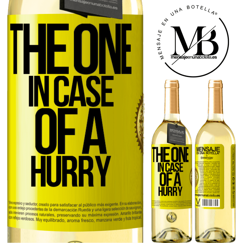 29,95 € Free Shipping | White Wine WHITE Edition The one in case of a hurry Yellow Label. Customizable label Young wine Harvest 2022 Verdejo
