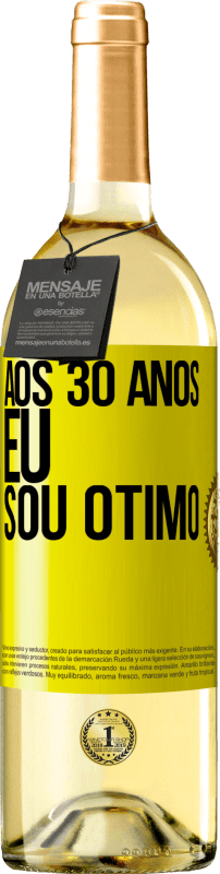 29,95 € | Vinho branco Edição WHITE Aos 30 anos, eu sou ótimo Etiqueta Amarela. Etiqueta personalizável Vinho jovem Colheita 2024 Verdejo