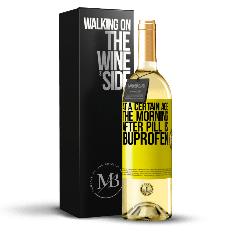 29,95 € Free Shipping | White Wine WHITE Edition At a certain age, the morning after pill is ibuprofen Yellow Label. Customizable label Young wine Harvest 2025 Verdejo