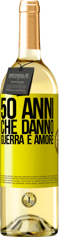 29,95 € | Vino bianco Edizione WHITE 50 anni che danno guerra e amore Etichetta Gialla. Etichetta personalizzabile Vino giovane Raccogliere 2024 Verdejo