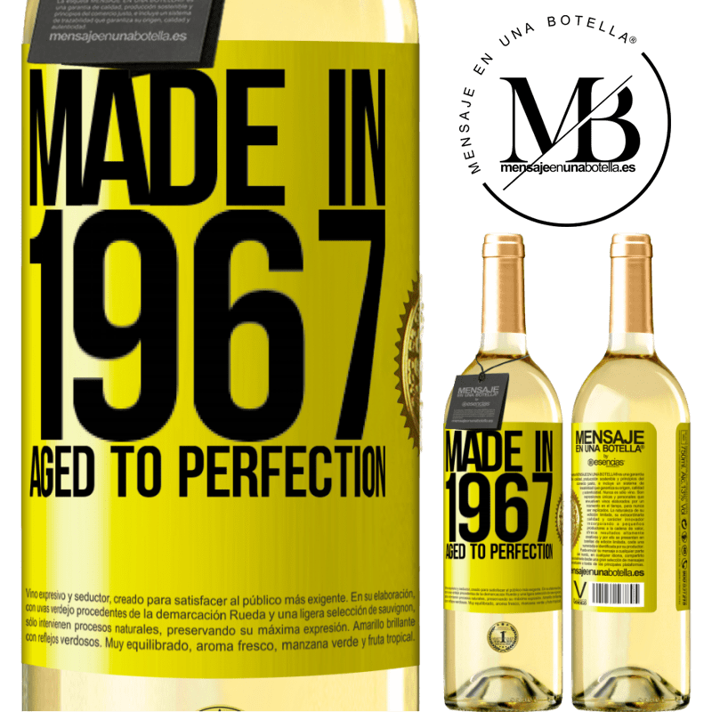 29,95 € Free Shipping | White Wine WHITE Edition Made in 1967. Aged to perfection Yellow Label. Customizable label Young wine Harvest 2022 Verdejo