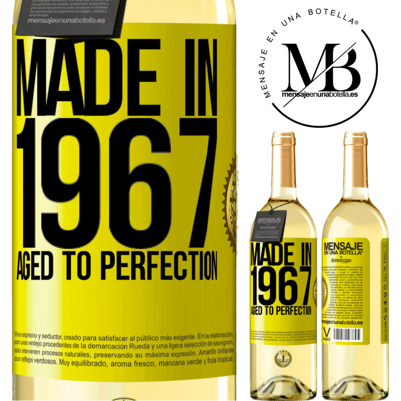29,95 € Free Shipping | White Wine WHITE Edition Made in 1967. Aged to perfection Yellow Label. Customizable label Young wine Harvest 2024 Verdejo