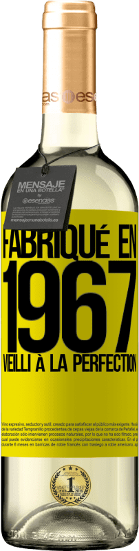 29,95 € Envoi gratuit | Vin blanc Édition WHITE Fabriqué en 1967. Vieilli à la perfection Étiquette Jaune. Étiquette personnalisable Vin jeune Récolte 2024 Verdejo