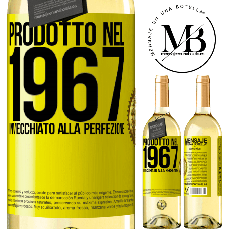 29,95 € Spedizione Gratuita | Vino bianco Edizione WHITE Prodotto nel 1967. Invecchiato alla perfezione Etichetta Gialla. Etichetta personalizzabile Vino giovane Raccogliere 2024 Verdejo