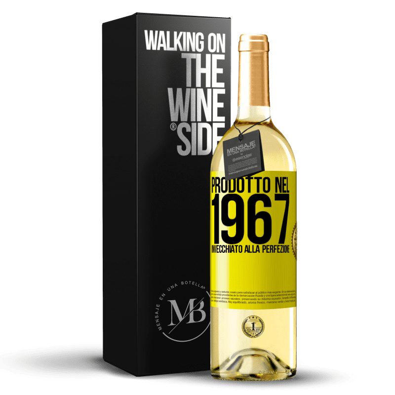 29,95 € Spedizione Gratuita | Vino bianco Edizione WHITE Prodotto nel 1967. Invecchiato alla perfezione Etichetta Gialla. Etichetta personalizzabile Vino giovane Raccogliere 2023 Verdejo