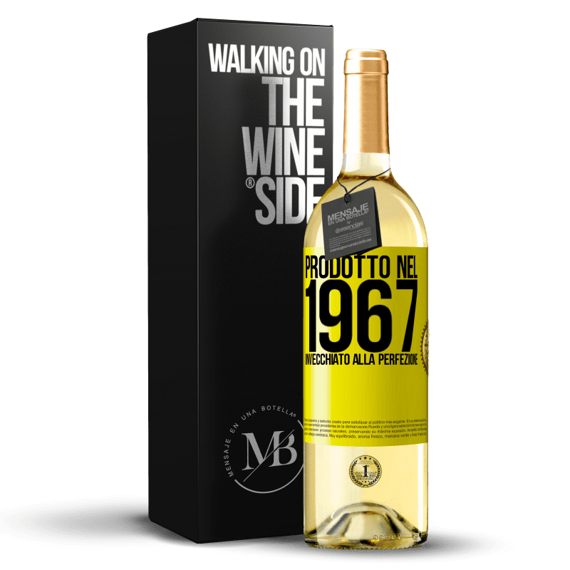 29,95 € Spedizione Gratuita | Vino bianco Edizione WHITE Prodotto nel 1967. Invecchiato alla perfezione Etichetta Gialla. Etichetta personalizzabile Vino giovane Raccogliere 2024 Verdejo