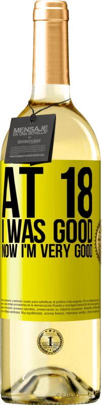 送料無料 | 白ワイン WHITEエディション 18歳で彼は良かった。今はとても元気です 黄色のラベル. カスタマイズ可能なラベル 若いワイン 収穫 2025 Verdejo