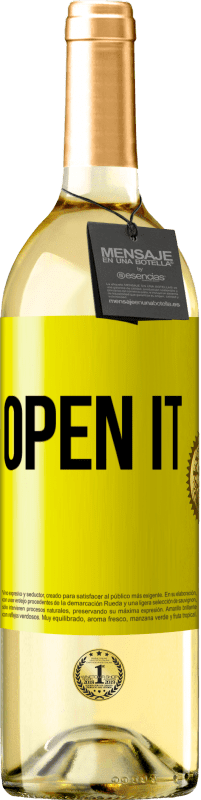 «Open it» WHITE Edition