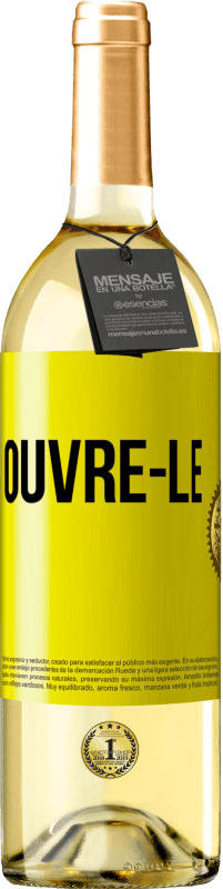 29,95 € | Vin blanc Édition WHITE Ouvre-le Étiquette Jaune. Étiquette personnalisable Vin jeune Récolte 2025 Verdejo