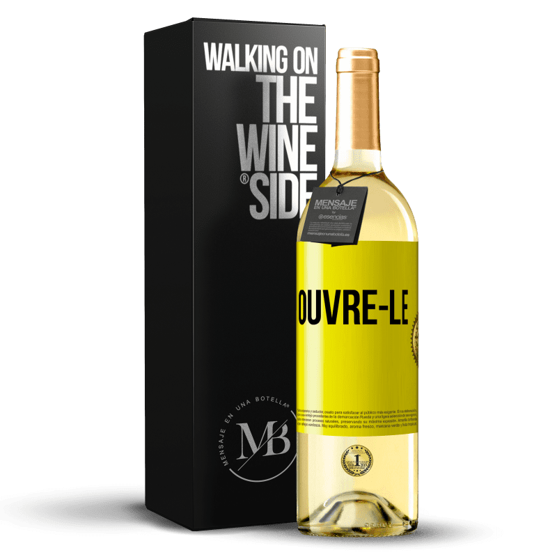 29,95 € Envoi gratuit | Vin blanc Édition WHITE Ouvre-le Étiquette Jaune. Étiquette personnalisable Vin jeune Récolte 2024 Verdejo