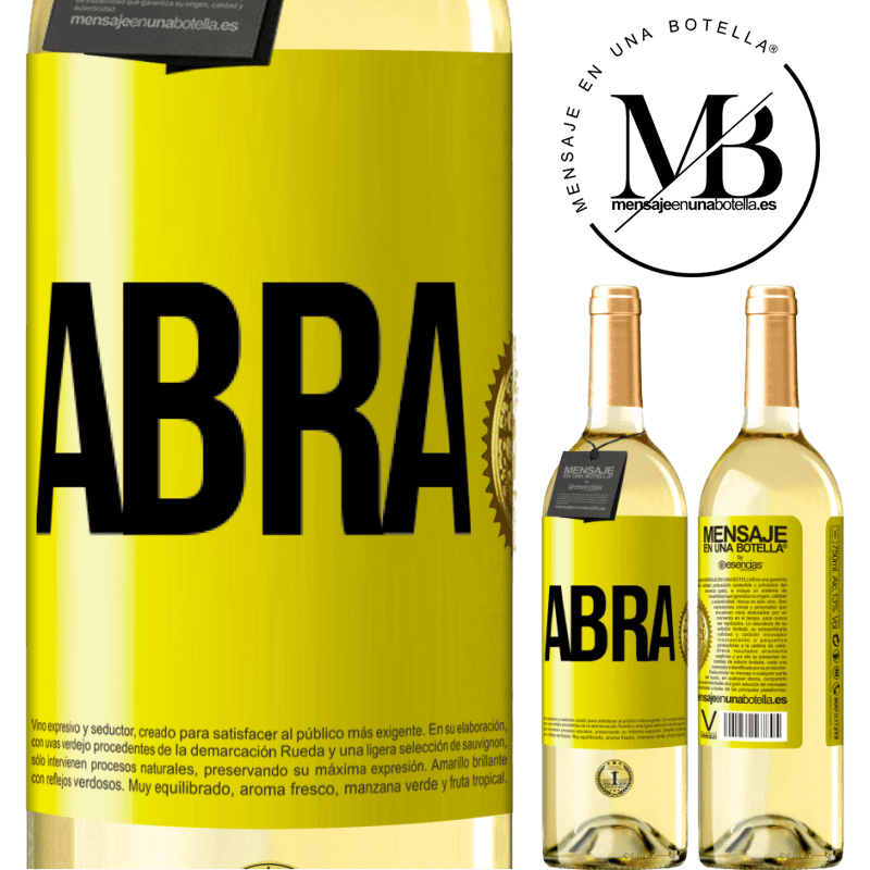29,95 € Envio grátis | Vinho branco Edição WHITE Abra Etiqueta Amarela. Etiqueta personalizável Vinho jovem Colheita 2024 Verdejo