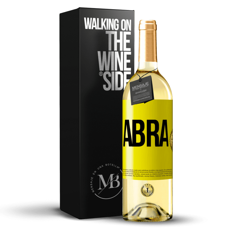 29,95 € Envio grátis | Vinho branco Edição WHITE Abra Etiqueta Amarela. Etiqueta personalizável Vinho jovem Colheita 2023 Verdejo
