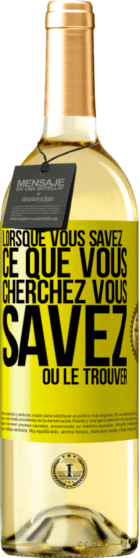 29,95 € Envoi gratuit | Vin blanc Édition WHITE Lorsque vous savez ce que vous cherchez, vous savez où le trouver Étiquette Jaune. Étiquette personnalisable Vin jeune Récolte 2025 Verdejo