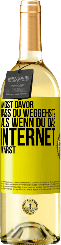 «Angst davor, dass du weggehst? Als wenn du das Internet wärst» WHITE Ausgabe