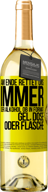 «Am Ende rettet uns immer der Alkohol, ob in Format Gel, Dose oder Flasche» WHITE Ausgabe