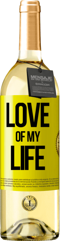29,95 € | White Wine WHITE Edition Love of my life Yellow Label. Customizable label Young wine Harvest 2023 Verdejo