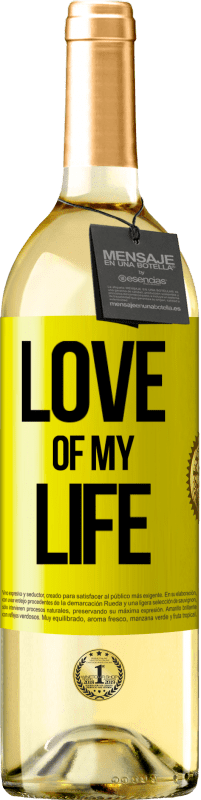 29,95 € Free Shipping | White Wine WHITE Edition Love of my life Yellow Label. Customizable label Young wine Harvest 2025 Verdejo