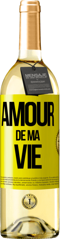 29,95 € | Vin blanc Édition WHITE Amour de ma vie Étiquette Jaune. Étiquette personnalisable Vin jeune Récolte 2024 Verdejo