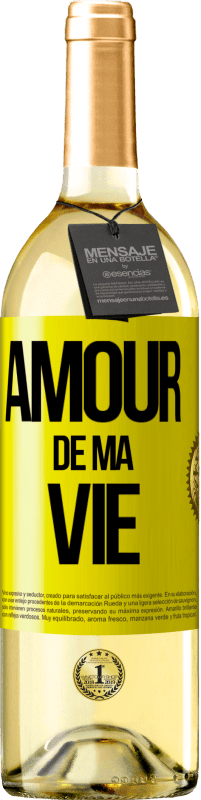 29,95 € Envoi gratuit | Vin blanc Édition WHITE Amour de ma vie Étiquette Jaune. Étiquette personnalisable Vin jeune Récolte 2025 Verdejo