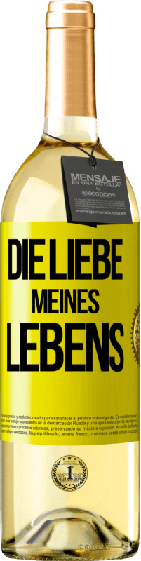 29,95 € | Weißwein WHITE Ausgabe Die Liebe meines Lebens Gelbes Etikett. Anpassbares Etikett Junger Wein Ernte 2024 Verdejo