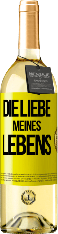 29,95 € Kostenloser Versand | Weißwein WHITE Ausgabe Die Liebe meines Lebens Gelbes Etikett. Anpassbares Etikett Junger Wein Ernte 2025 Verdejo