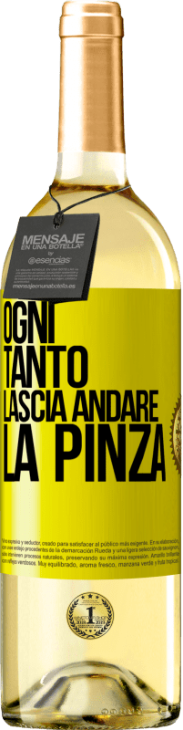 29,95 € | Vino bianco Edizione WHITE Ogni tanto lascia andare la pinza Etichetta Gialla. Etichetta personalizzabile Vino giovane Raccogliere 2025 Verdejo