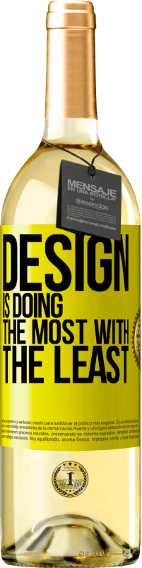 29,95 € Free Shipping | White Wine WHITE Edition Design is doing the most with the least Yellow Label. Customizable label Young wine Harvest 2025 Verdejo