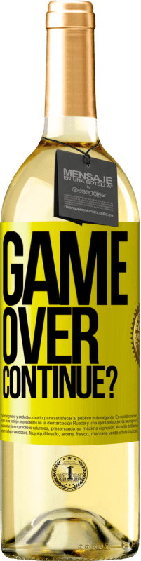 29,95 € | White Wine WHITE Edition GAME OVER. Continue? Yellow Label. Customizable label Young wine Harvest 2023 Verdejo