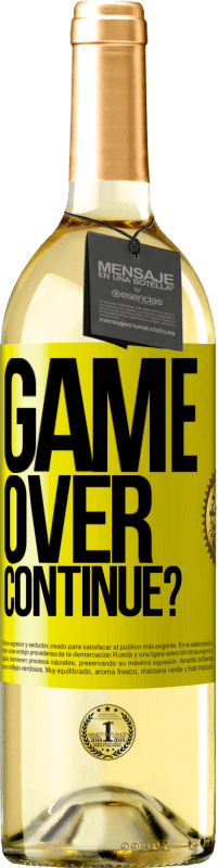 29,95 € | White Wine WHITE Edition GAME OVER. Continue? Yellow Label. Customizable label Young wine Harvest 2025 Verdejo