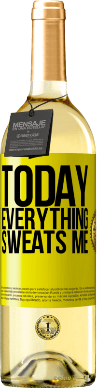 29,95 € | White Wine WHITE Edition Today everything sweats me Yellow Label. Customizable label Young wine Harvest 2023 Verdejo