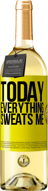 29,95 € | White Wine WHITE Edition Today everything sweats me Yellow Label. Customizable label Young wine Harvest 2025 Verdejo