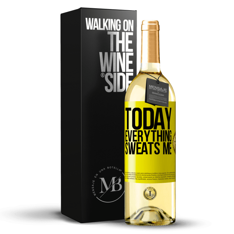 29,95 € Free Shipping | White Wine WHITE Edition Today everything sweats me Yellow Label. Customizable label Young wine Harvest 2023 Verdejo