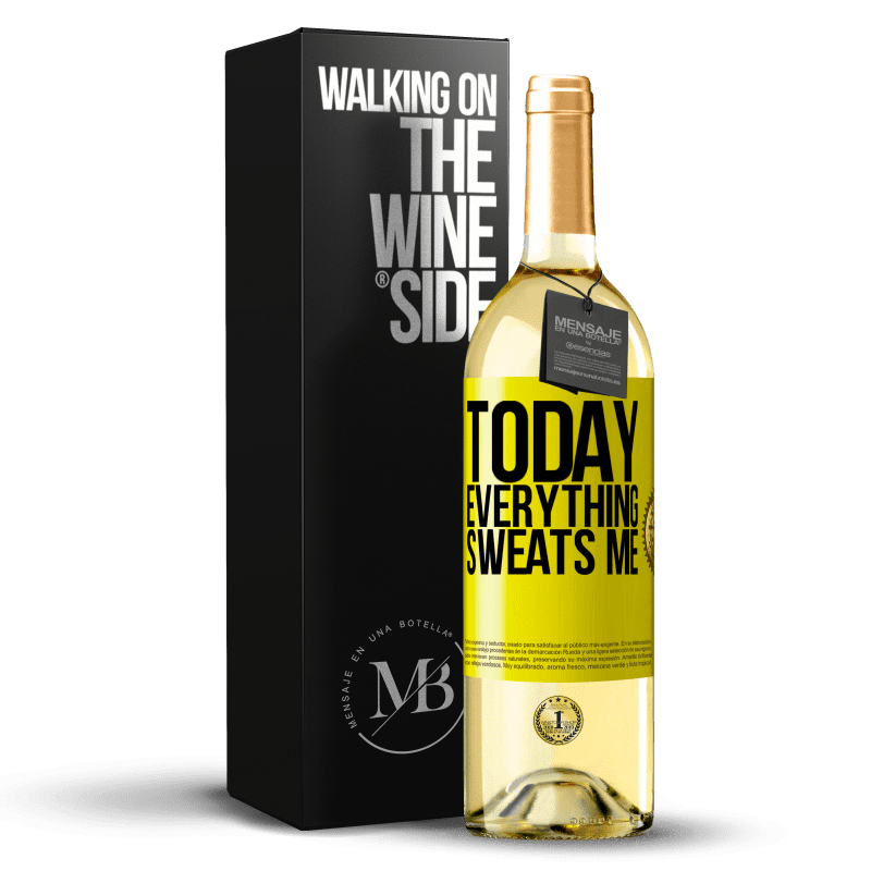 29,95 € Free Shipping | White Wine WHITE Edition Today everything sweats me Yellow Label. Customizable label Young wine Harvest 2025 Verdejo