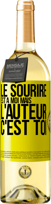 29,95 € | Vin blanc Édition WHITE Le sourire est à moi, mais l'auteur c'est toi Étiquette Jaune. Étiquette personnalisable Vin jeune Récolte 2024 Verdejo