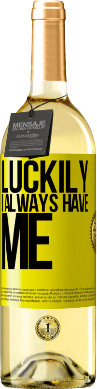 29,95 € | White Wine WHITE Edition Luckily I always have me Yellow Label. Customizable label Young wine Harvest 2025 Verdejo