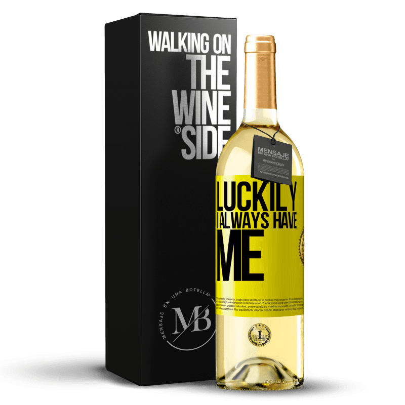 29,95 € Free Shipping | White Wine WHITE Edition Luckily I always have me Yellow Label. Customizable label Young wine Harvest 2023 Verdejo