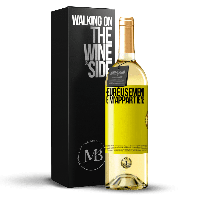 29,95 € Envoi gratuit | Vin blanc Édition WHITE Heureusement, je m'appartiens Étiquette Jaune. Étiquette personnalisable Vin jeune Récolte 2023 Verdejo