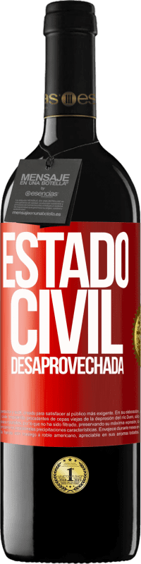 39,95 € | Vino Tinto Edición RED MBE Reserva Estado civil: desaprovechada Etiqueta Roja. Etiqueta personalizable Reserva 12 Meses Cosecha 2014 Tempranillo