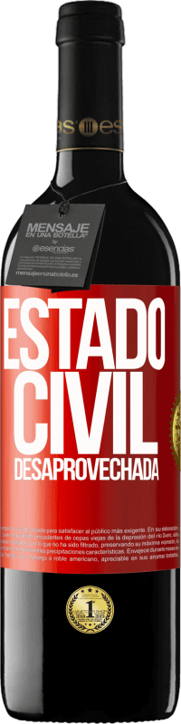 39,95 € | Vino Tinto Edición RED MBE Reserva Estado civil: desaprovechada Etiqueta Roja. Etiqueta personalizable Reserva 12 Meses Cosecha 2016 Tempranillo