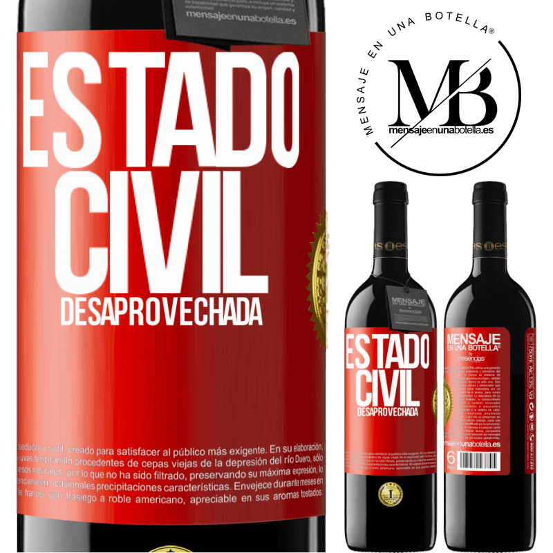 39,95 € Envío gratis | Vino Tinto Edición RED MBE Reserva Estado civil: desaprovechada Etiqueta Roja. Etiqueta personalizable Reserva 12 Meses Cosecha 2014 Tempranillo