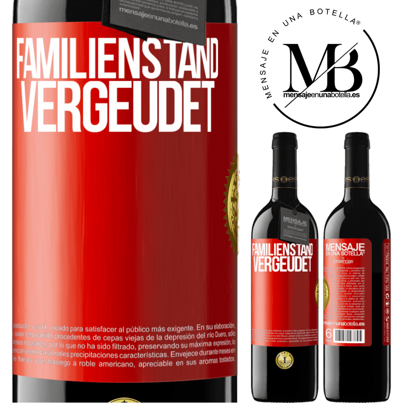 39,95 € Kostenloser Versand | Rotwein RED Ausgabe MBE Reserve Familienstand: vergeudet Rote Markierung. Anpassbares Etikett Reserve 12 Monate Ernte 2014 Tempranillo