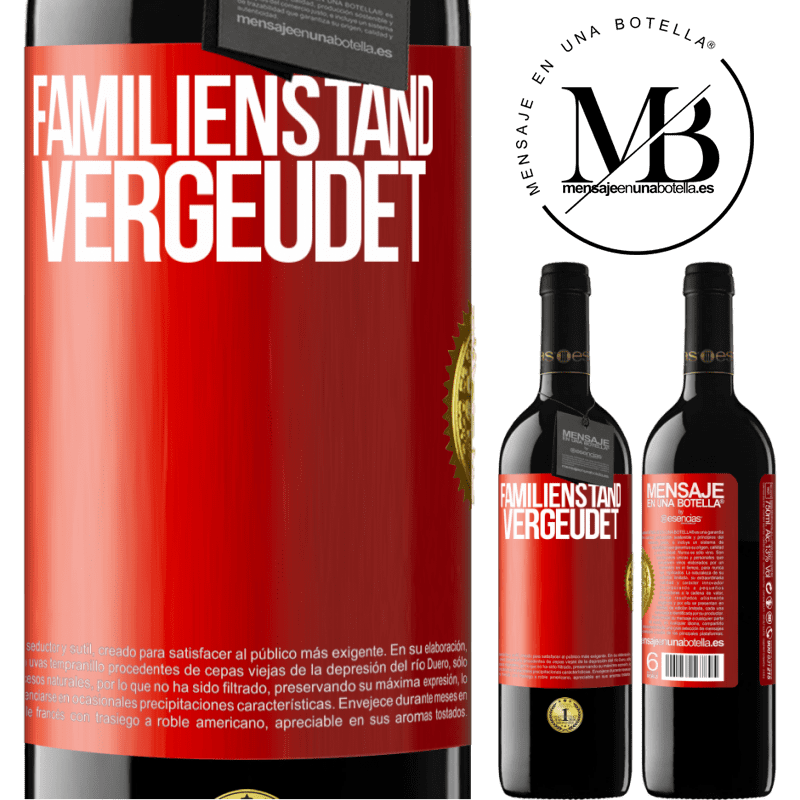39,95 € Kostenloser Versand | Rotwein RED Ausgabe MBE Reserve Familienstand: vergeudet Rote Markierung. Anpassbares Etikett Reserve 12 Monate Ernte 2016 Tempranillo