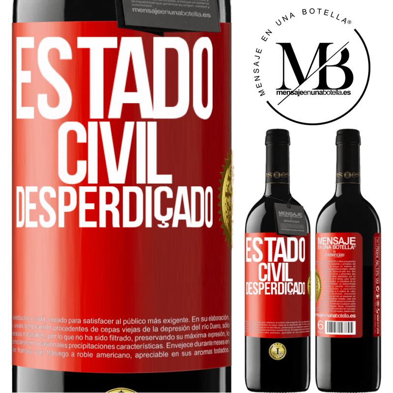 39,95 € Envio grátis | Vinho tinto Edição RED MBE Reserva Estado civil: desperdiçado Etiqueta Vermelha. Etiqueta personalizável Reserva 12 Meses Colheita 2014 Tempranillo