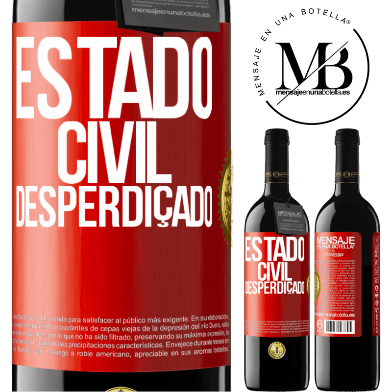 39,95 € Envio grátis | Vinho tinto Edição RED MBE Reserva Estado civil: desperdiçado Etiqueta Vermelha. Etiqueta personalizável Reserva 12 Meses Colheita 2016 Tempranillo